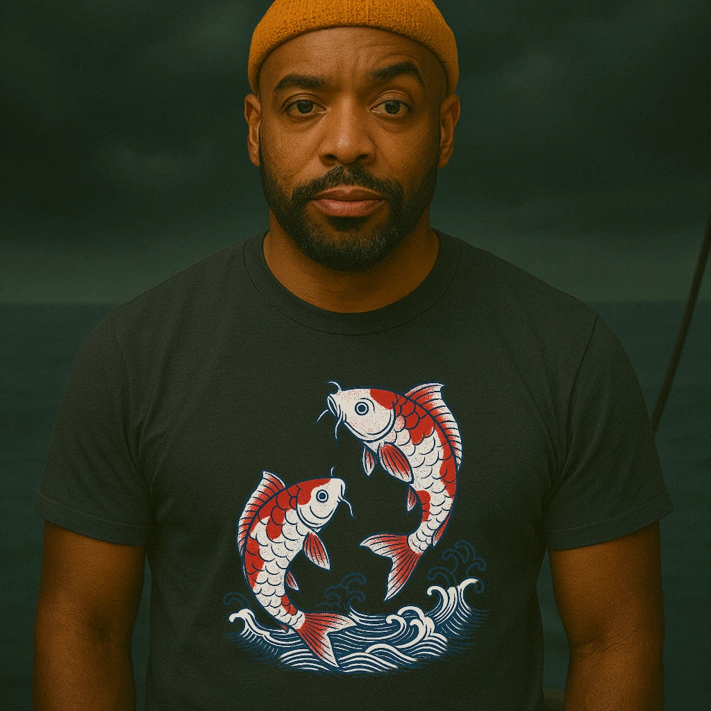 AtSea Koi Fish Water Splash Design T-Shirt – Regular Fit | Graphic Oceanware