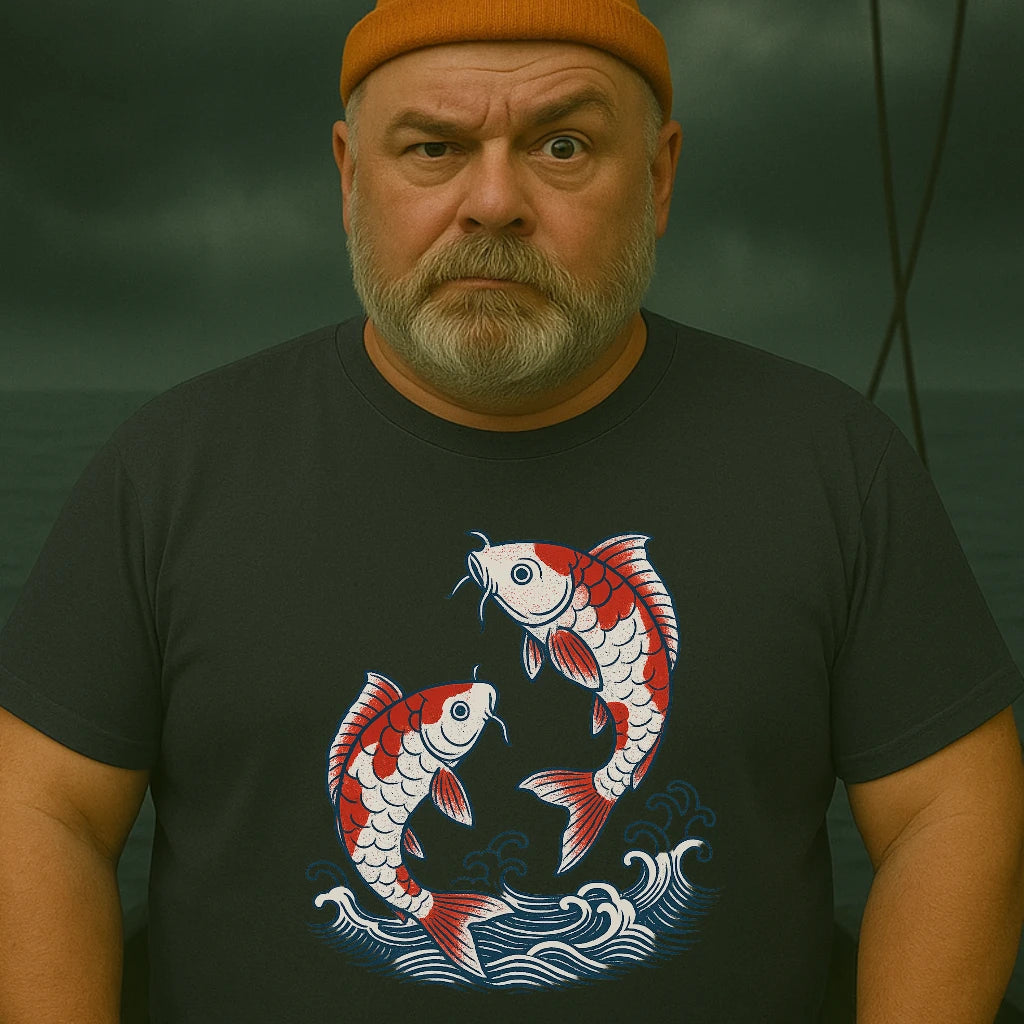 AtSea Koi Fish Water Splash Design T-Shirt – Regular Fit | Graphic Oceanware