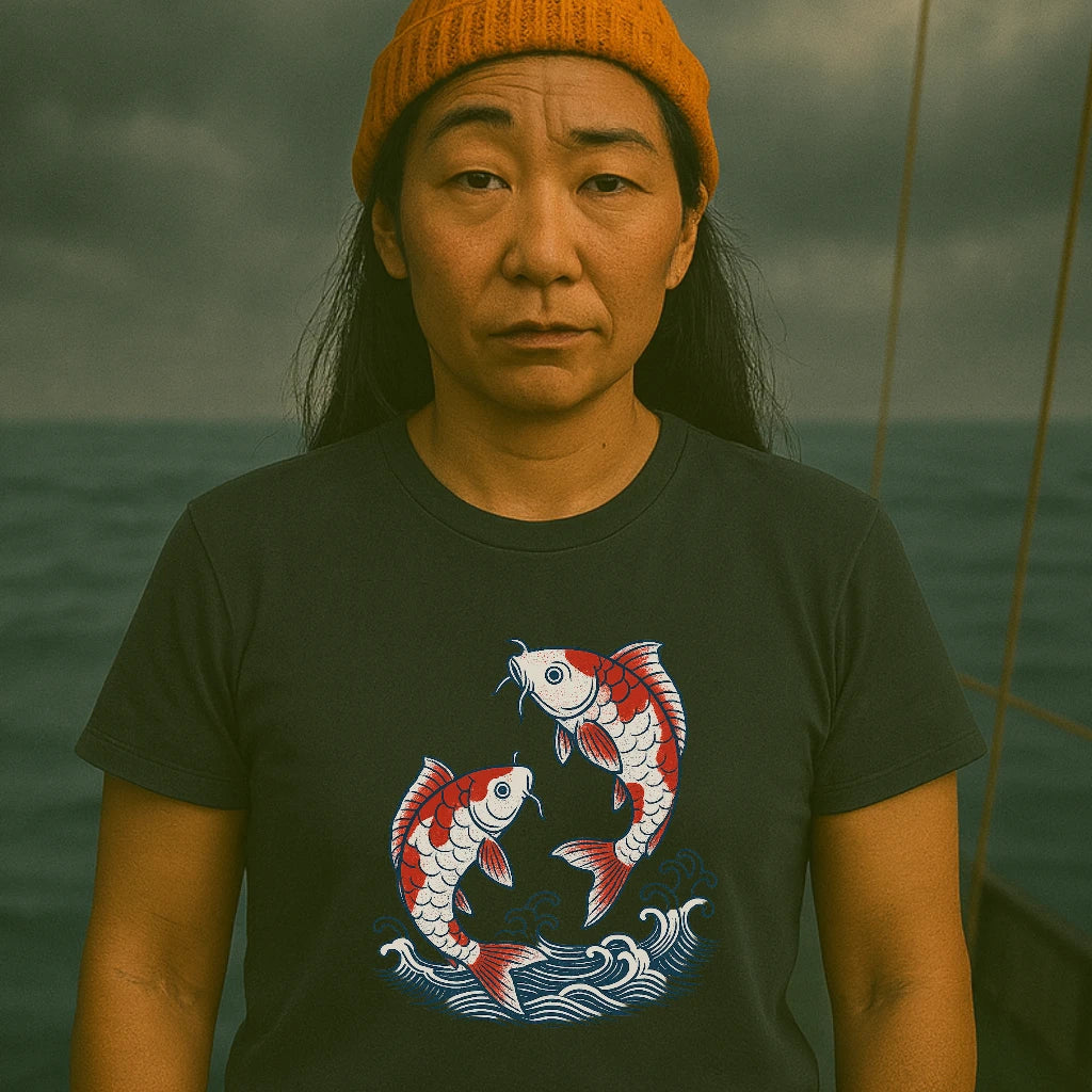 AtSea Koi Fish Water Splash Design T-Shirt – Regular Fit | Graphic Oceanware