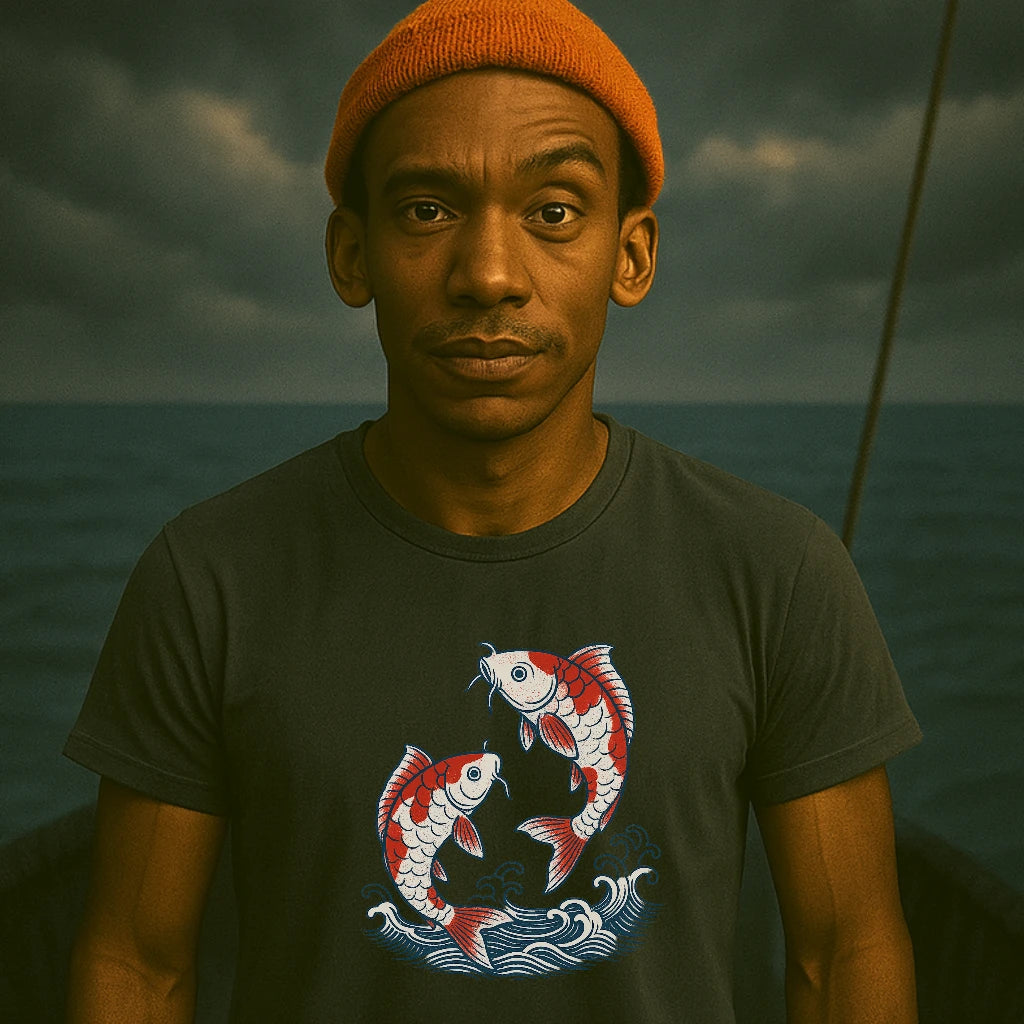 AtSea Koi Fish Water Splash Design T-Shirt – Regular Fit | Graphic Oceanware