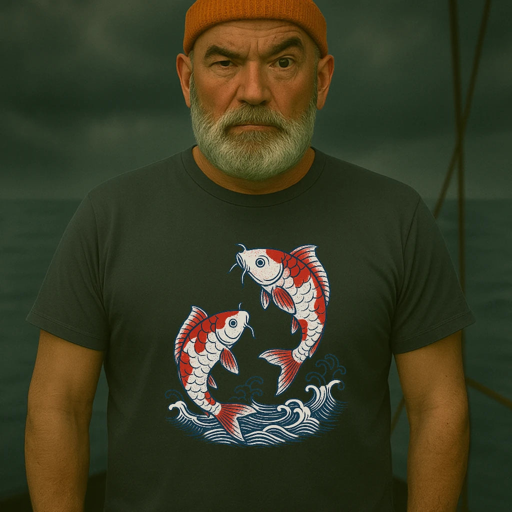 AtSea Koi Fish Water Splash Design T-Shirt – Regular Fit | Graphic Oceanware