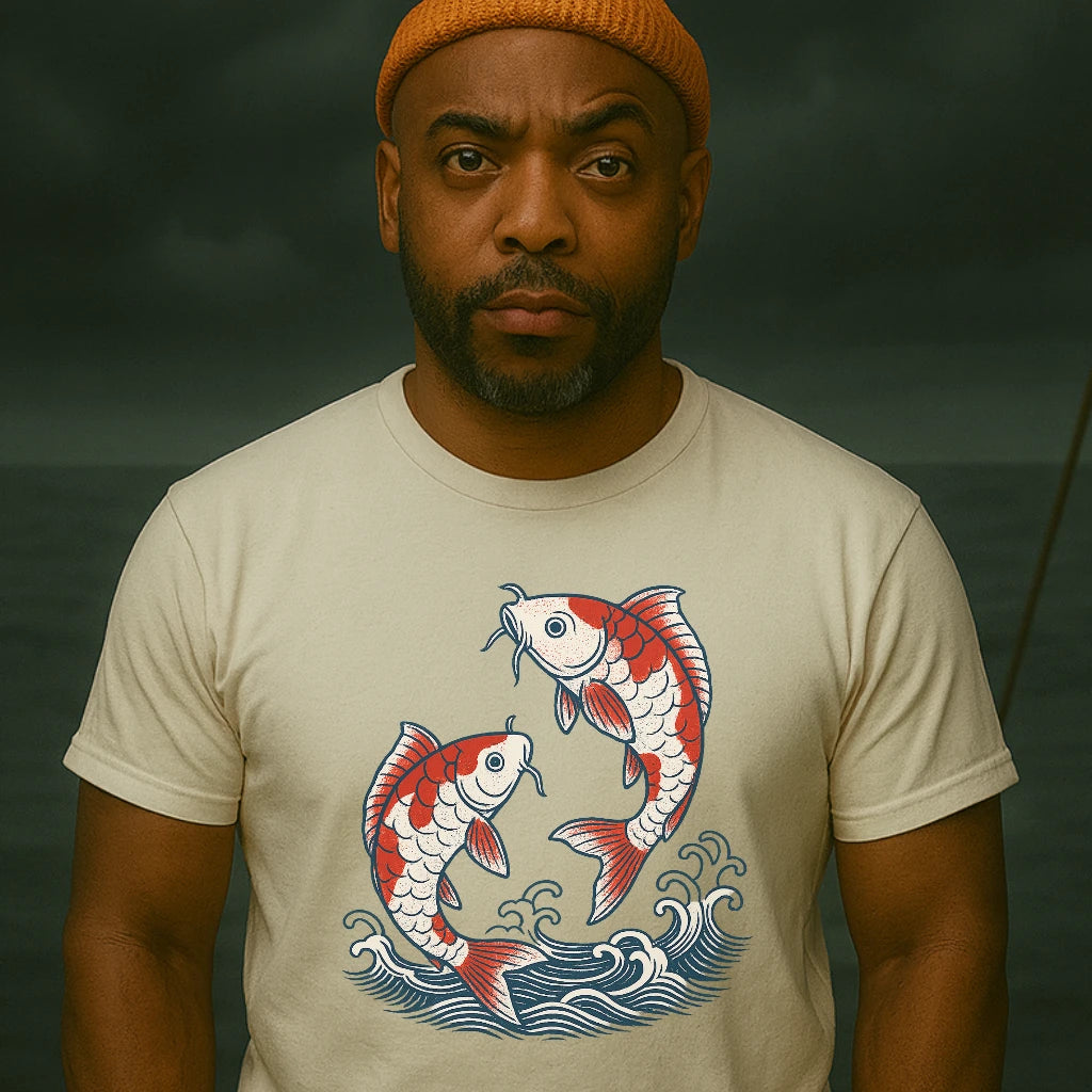 AtSea Koi Fish Water Splash Design T-Shirt – Regular Fit | Graphic Oceanware