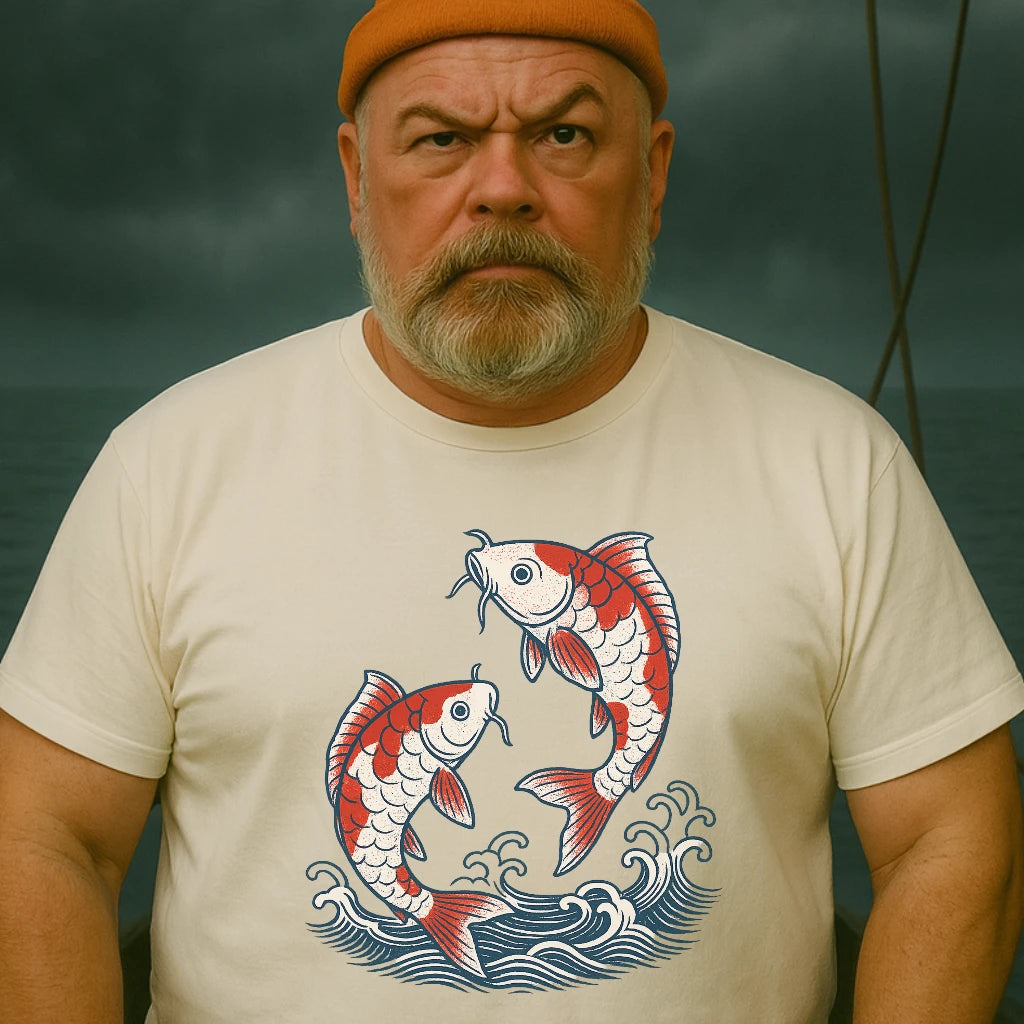 AtSea Koi Fish Water Splash Design T-Shirt – Regular Fit | Graphic Oceanware