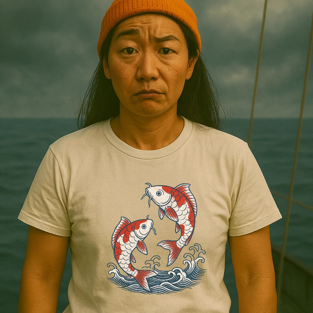 AtSea Koi Fish Water Splash Design T-Shirt – Regular Fit | Graphic Oceanware