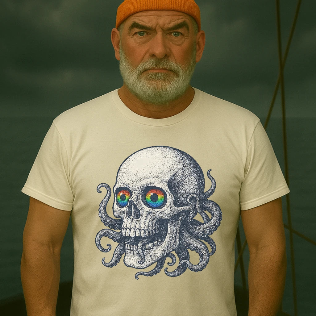 AtSea Skull and Octopus Fusion T-Shirt – Regular Fit | Graphic Oceanware