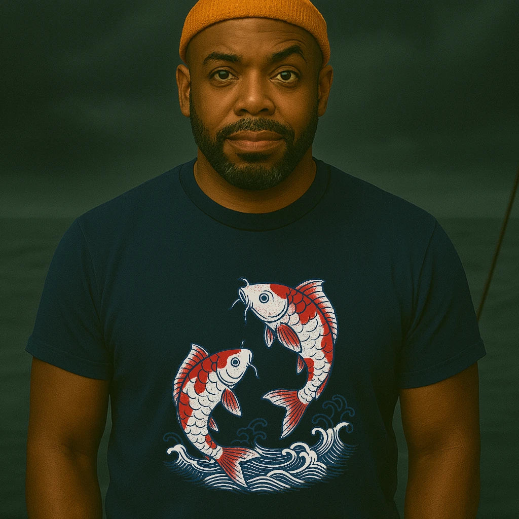 AtSea Koi Fish Water Splash Design T-Shirt – Regular Fit | Graphic Oceanware