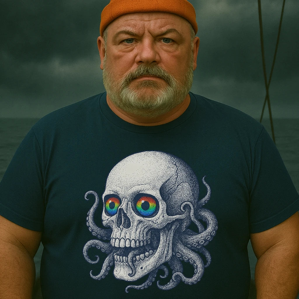 AtSea Skull and Octopus Fusion T-Shirt – Regular Fit | Graphic Oceanware