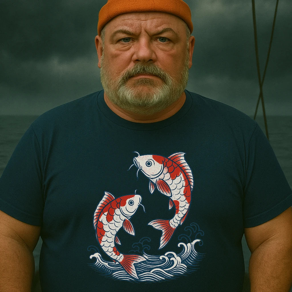 AtSea Koi Fish Water Splash Design T-Shirt – Regular Fit | Graphic Oceanware