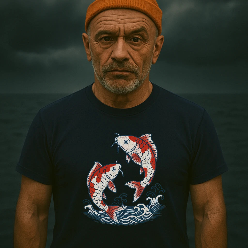 AtSea Koi Fish Water Splash Design T-Shirt – Regular Fit | Graphic Oceanware