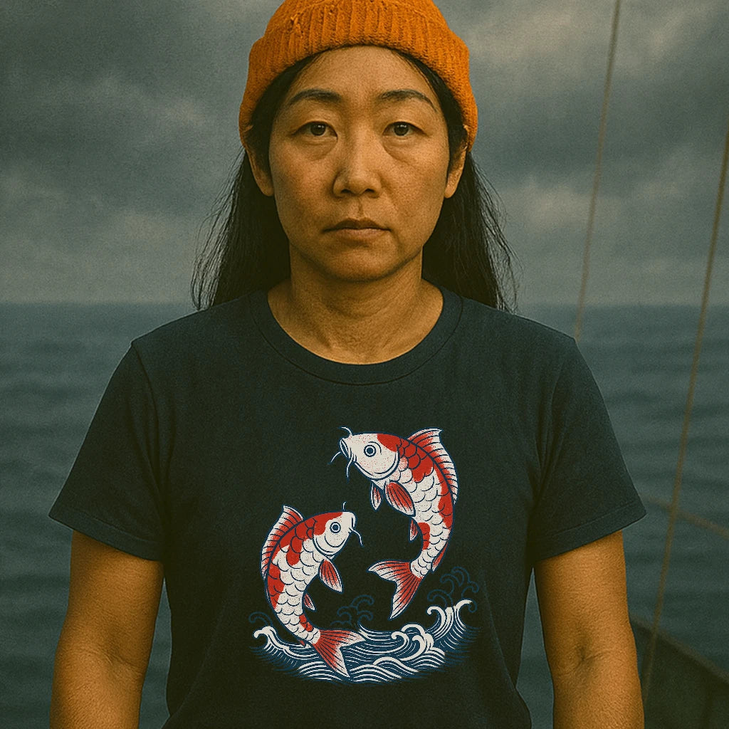 AtSea Koi Fish Water Splash Design T-Shirt – Regular Fit | Graphic Oceanware