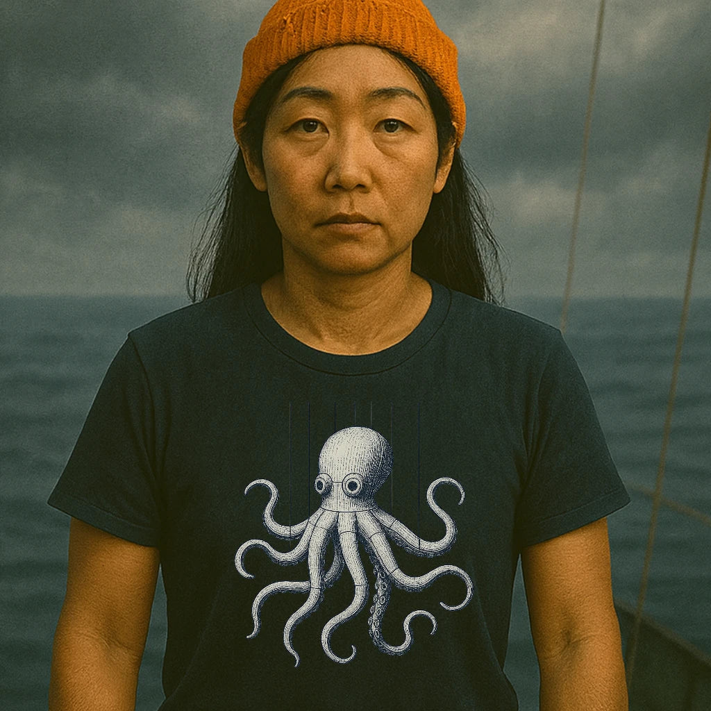 AtSea Wooden Octopus Puppet Play T-Shirt – Regular Fit | Graphic Oceanware