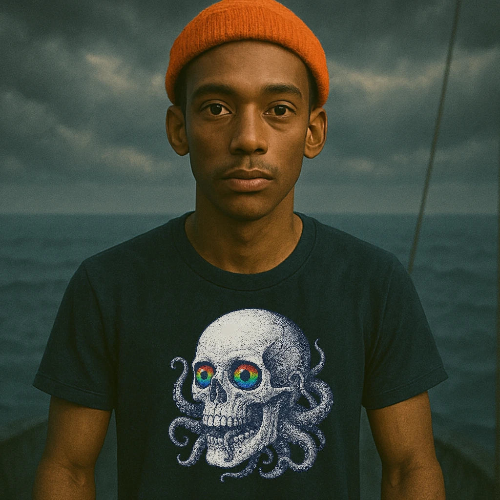 AtSea Skull and Octopus Fusion T-Shirt – Regular Fit | Graphic Oceanware