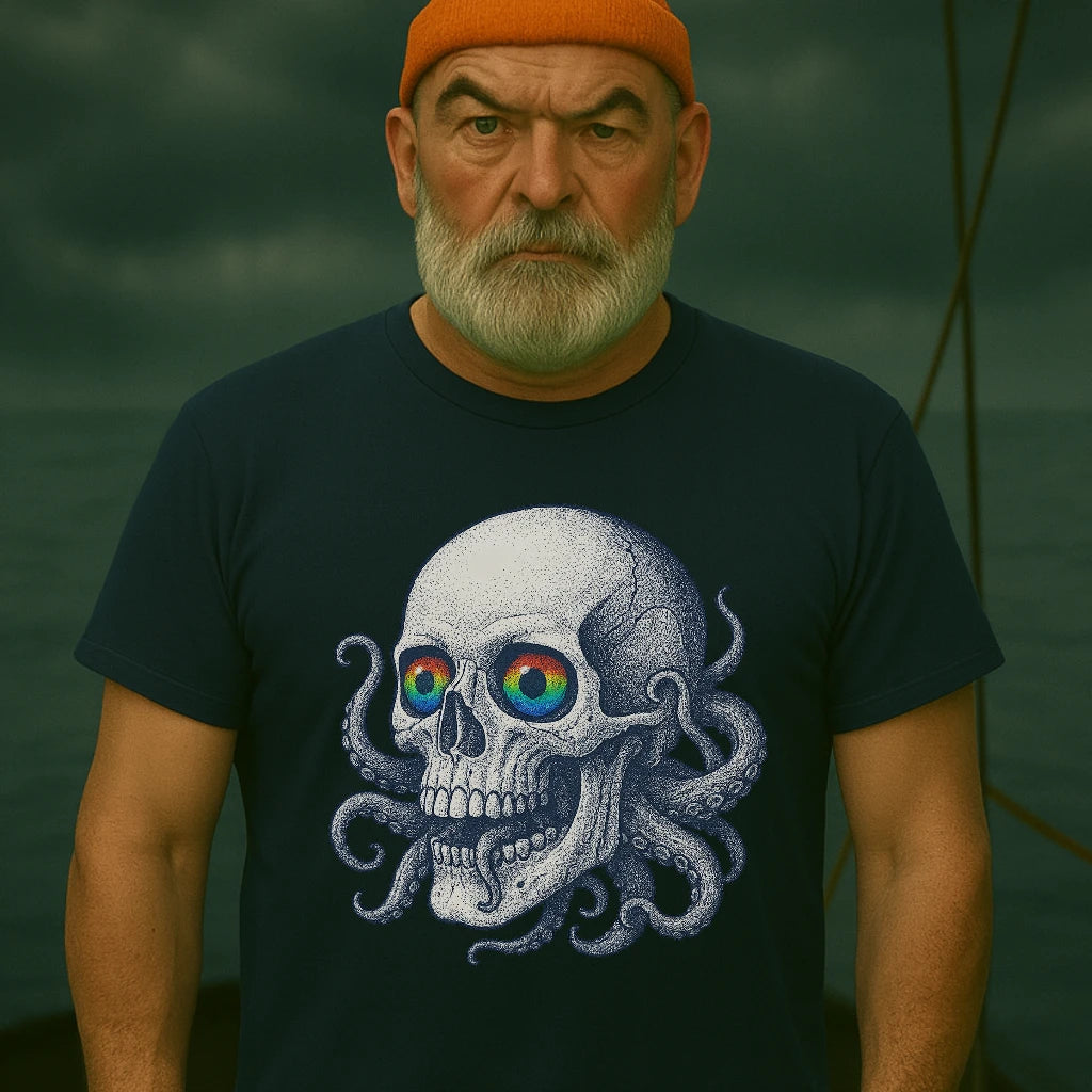 AtSea Skull and Octopus Fusion T-Shirt – Regular Fit | Graphic Oceanware