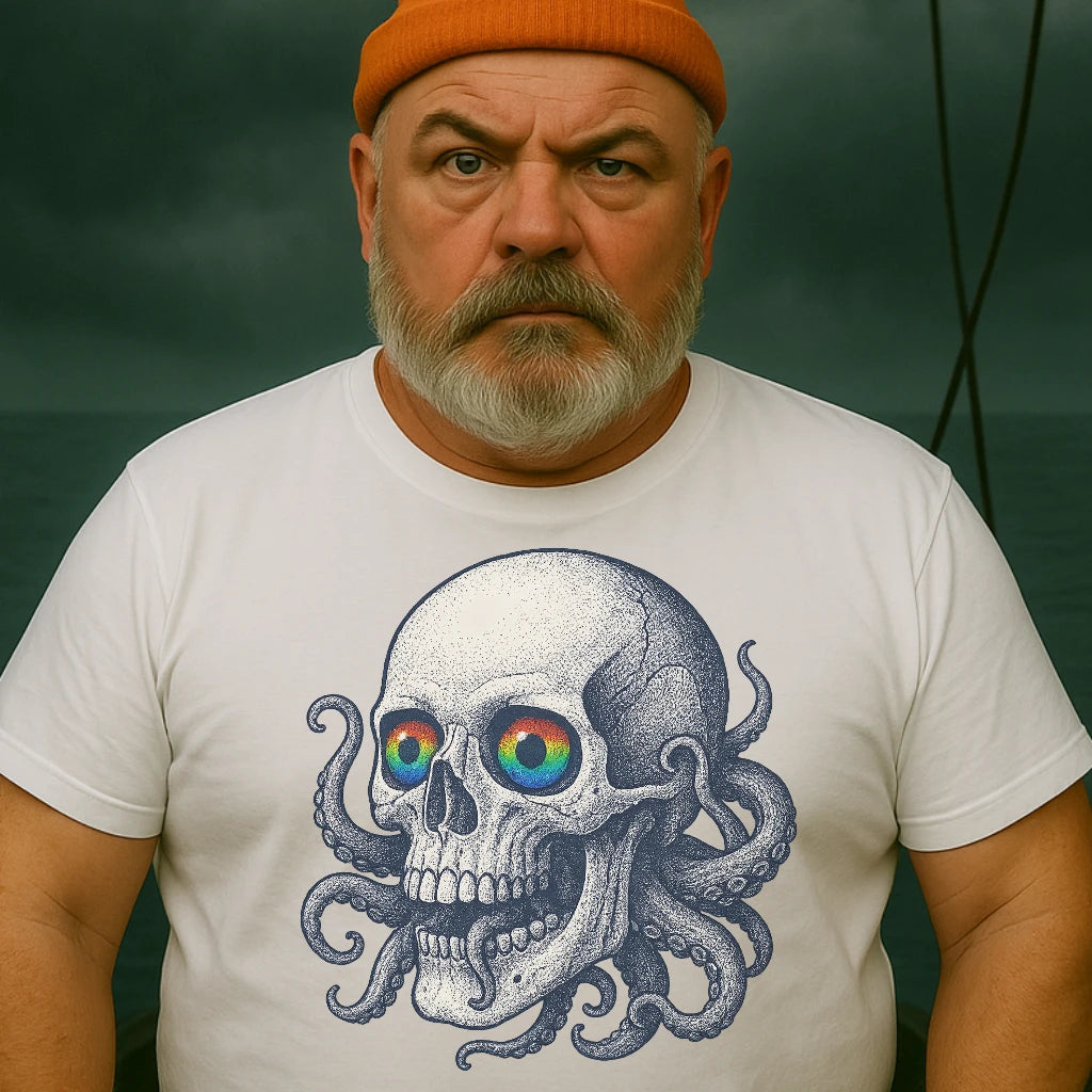 AtSea Skull and Octopus Fusion T-Shirt – Regular Fit | Graphic Oceanware