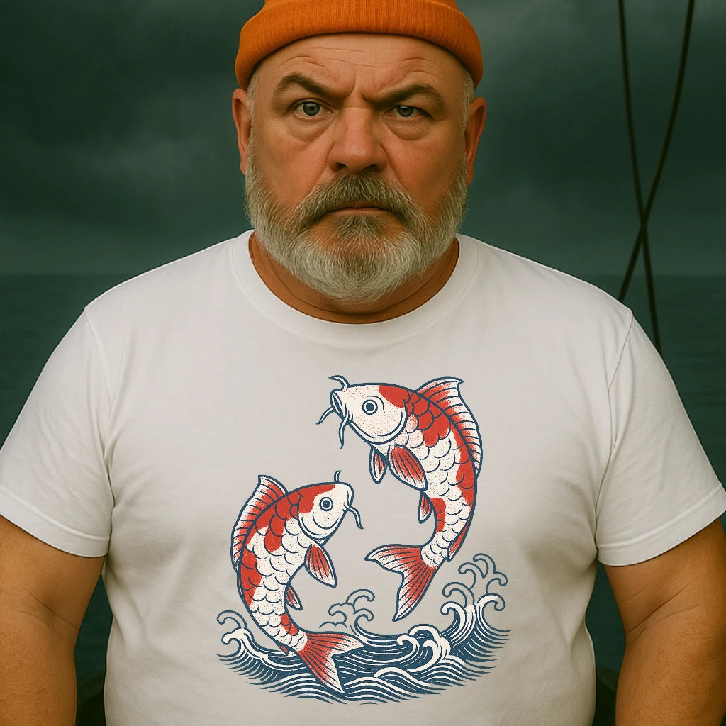 AtSea Koi Fish Water Splash Design T-Shirt – Regular Fit | Graphic Oceanware