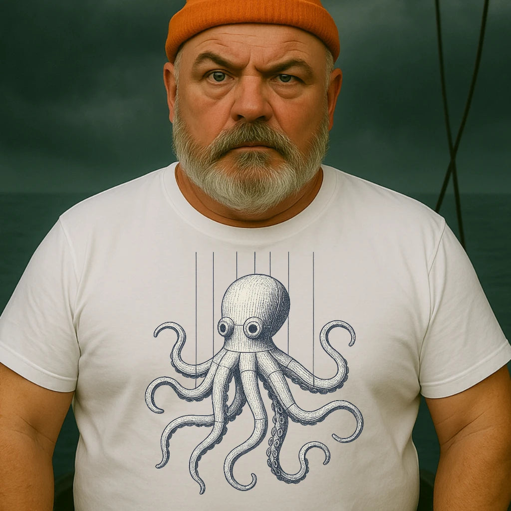 AtSea Wooden Octopus Puppet Play T-Shirt – Regular Fit | Graphic Oceanware