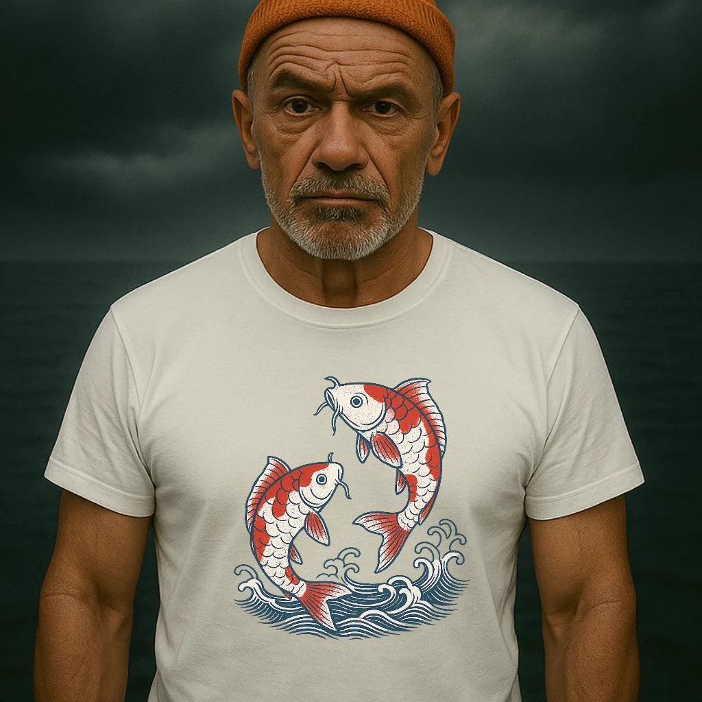 AtSea Koi Fish Water Splash Design T-Shirt – Regular Fit | Graphic Oceanware