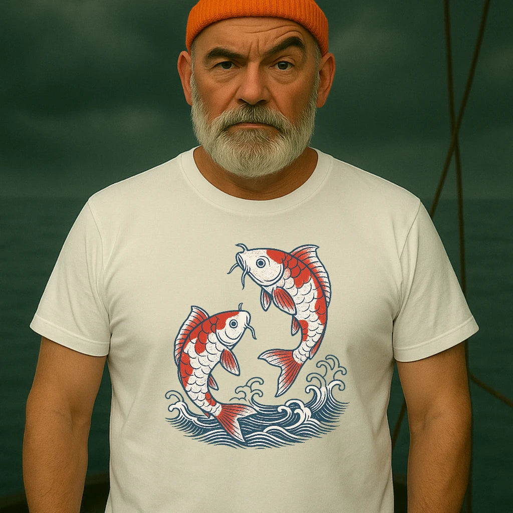 AtSea Koi Fish Water Splash Design T-Shirt – Regular Fit | Graphic Oceanware